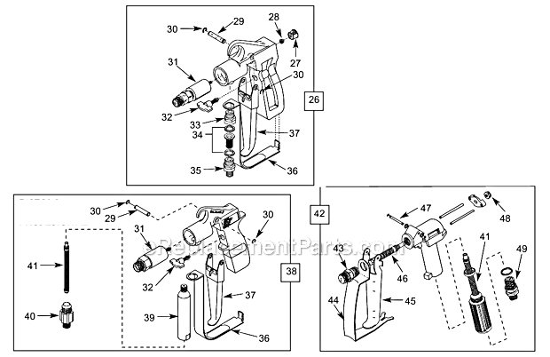 Page C Diagram and Parts List for AL Series Campbell Hausfeld Paint Sprayer